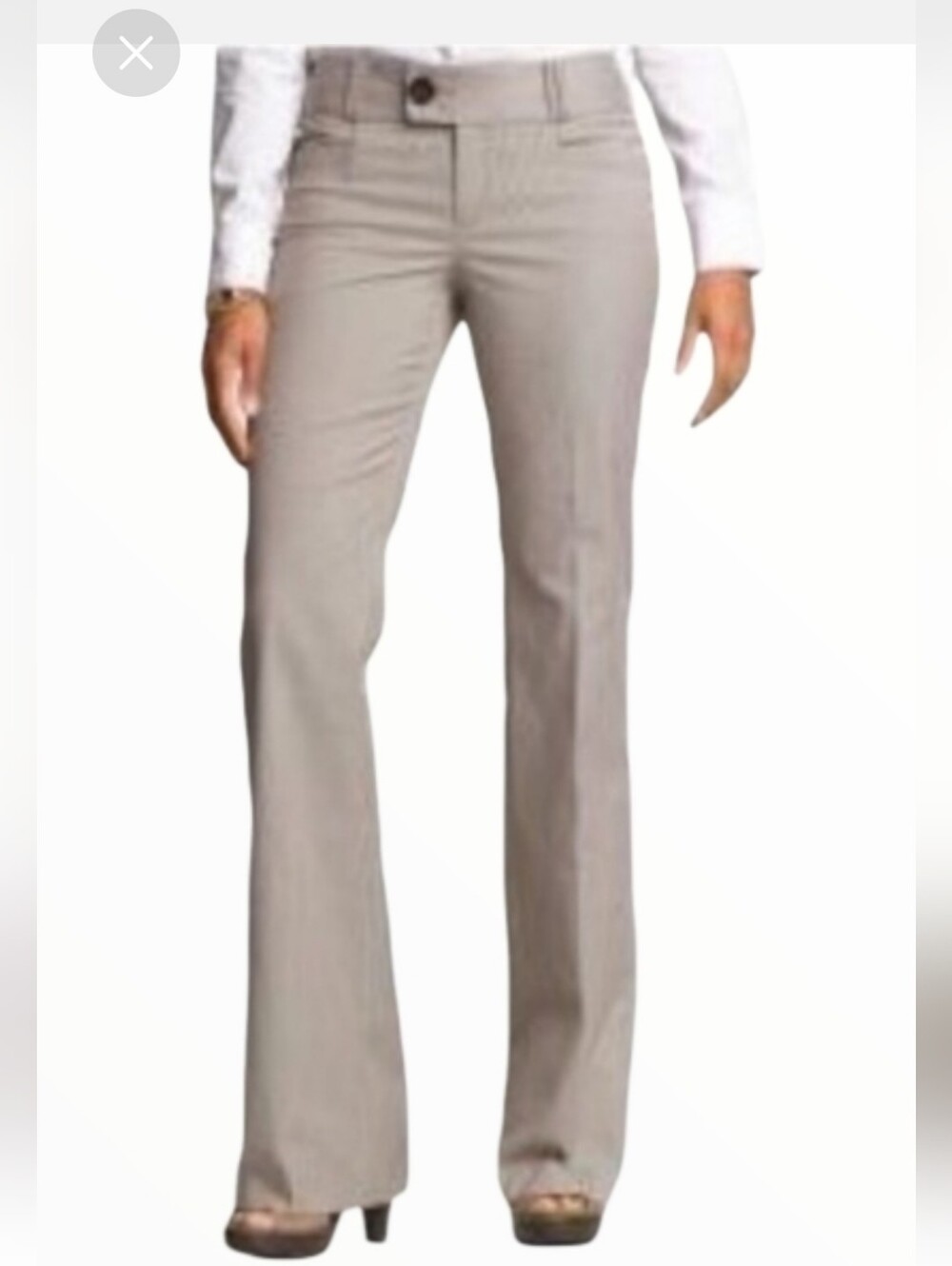 Banana Republic Gray Martin Fit Flared Pants 10 Long